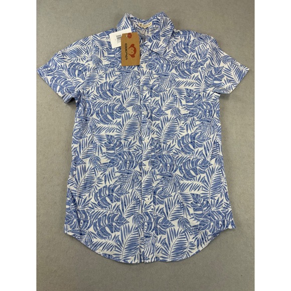 Appaman Other - NWT Appaman Boys short sleeve‎ button up size 16 Blue Palms